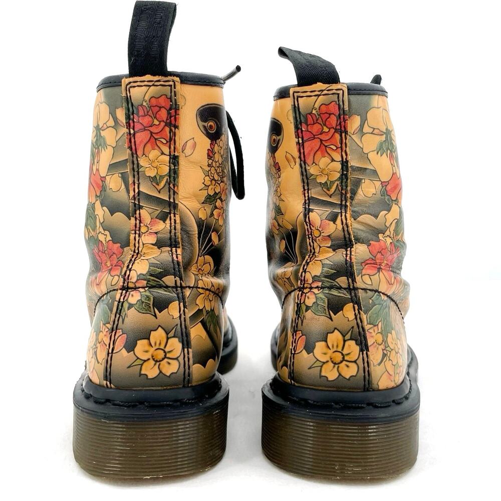 Dr. Martens x Evisu Wagara 1460 Tattoo Sleeve Japanese Koi Fish Boots Size US 7 - Picture 8 of 15